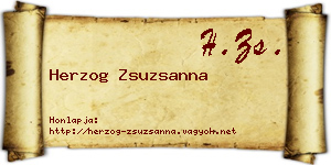 Herzog Zsuzsanna névjegykártya
